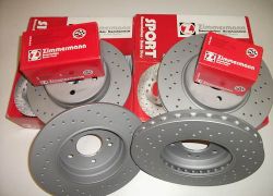 Brzdná sada predná + zadná komplet ZIMMERMANN MERCEDES CLK 209