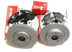 Brzdná sada komplet predná + zadná dierované kotúče OPEL VECTRA C GTS