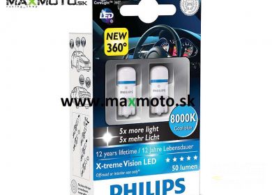 Philips Led žiarovky T10 W5W 12V 8000K, 2ks NEW