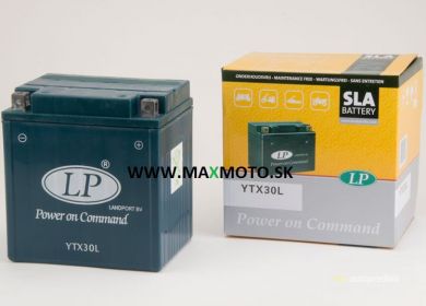 Batéria LP YB30L, YTX30L 12V 30Ah, 166x126x173, gélová
