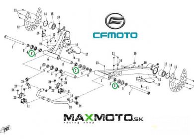 Gufero uloženia zadného ramena CF MOTO Gladiator X850/ X1000, 9AWA-060106