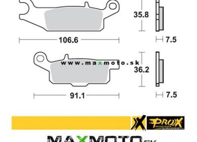 Brzdové obloženie YAMAHA Grizzly 700/ 550, Kodiak 700, predné pravé